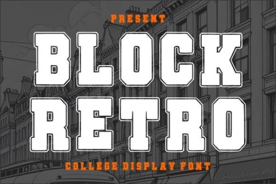 Block Retro Font